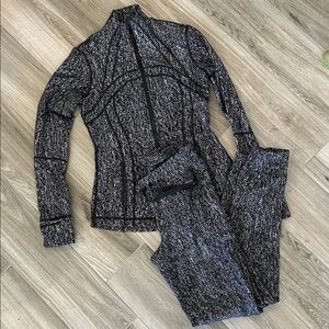 lululemon athletica Black Define Zip Jacket and Joggers Set